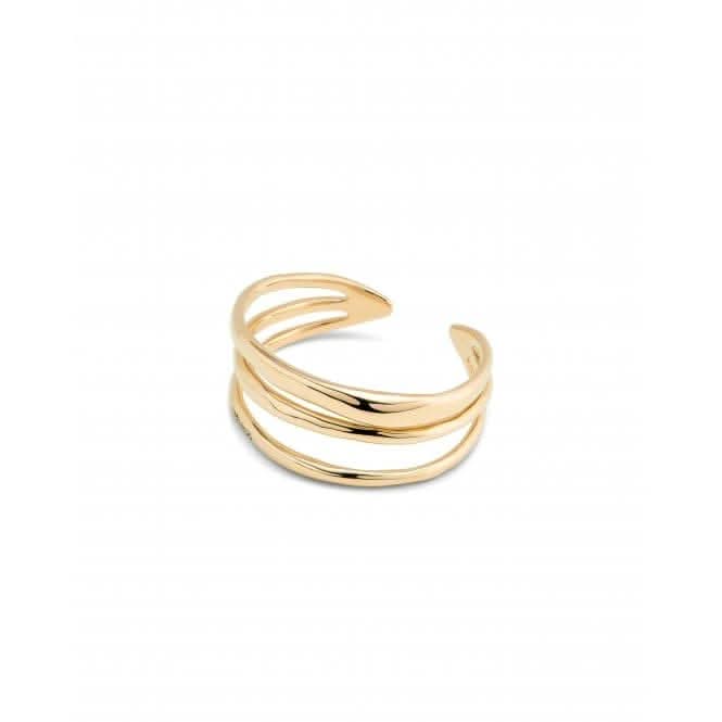 Electrik Rigid Triple 18k Gold-Plated Medium Link Inner Bangle PUL2440ORO0000M