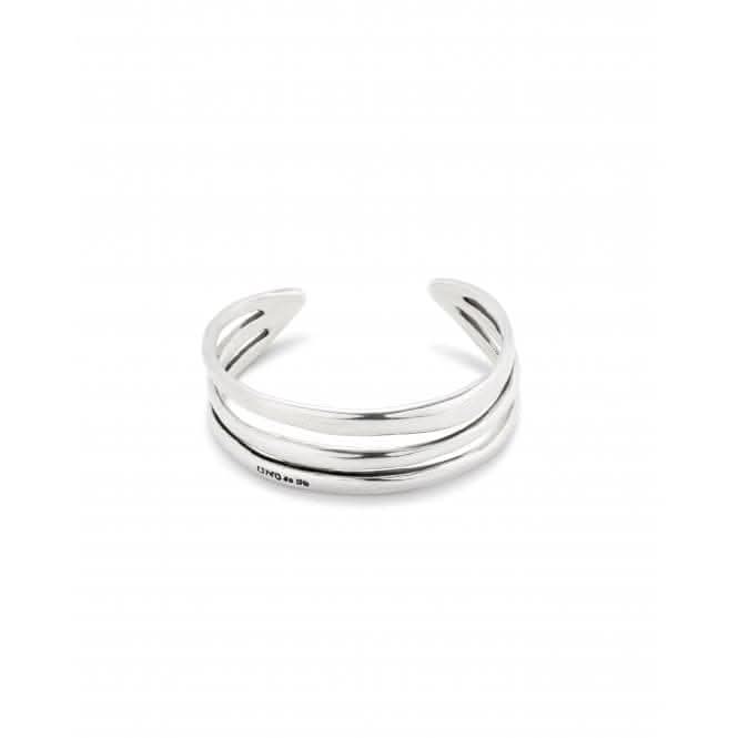 Electrik Rigid Triple Silver Plated Medium Link Inner Bangle PUL2440MTL0000M