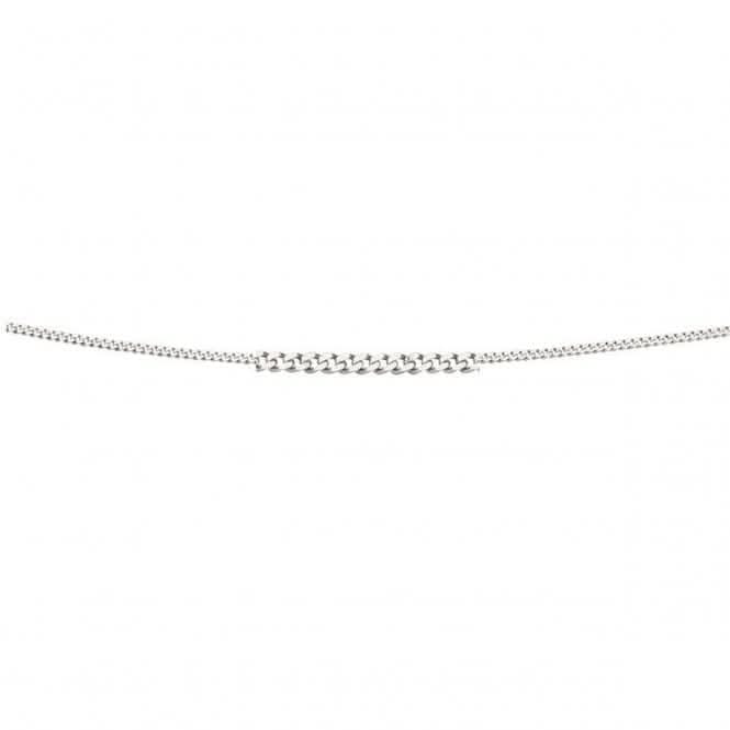 Elements Gold 9CT White Gold Curb Chain 46Cm Necklace GN200