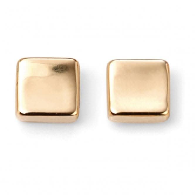 Elements Gold 9CT Yellow Gold Cube Stud Earrings GE2071