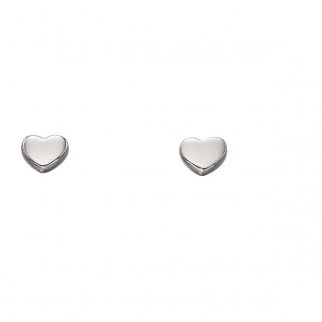 Elements Gold White Gold Heart Stud Earrings GE2178