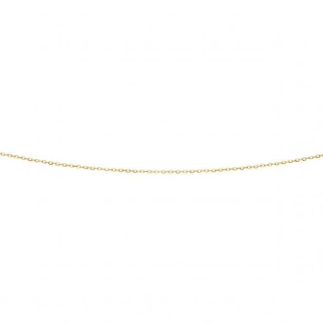 Elements Gold Yellow Gold Cable Flattened Chain Necklace GN277