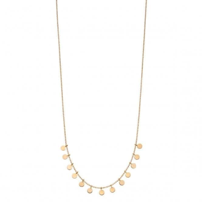 Elements Gold Yellow Gold Disc Necklace GN316