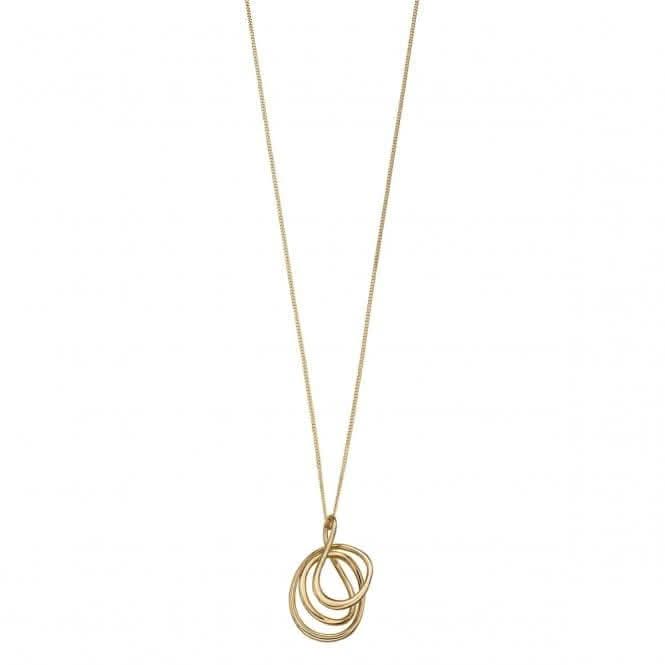 Elements Gold Yellow Gold Plain Wire Wrap Pendant GP2122