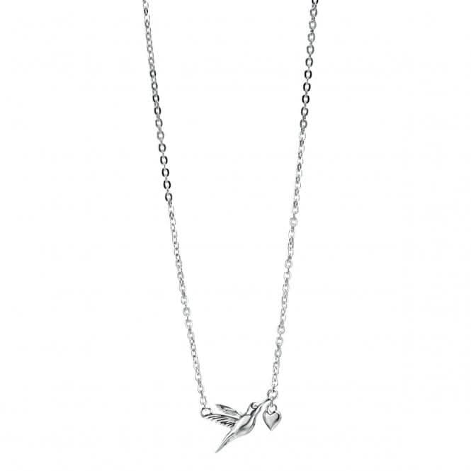 Elements Silver Hummingbird And Heart Necklace N3033Z366