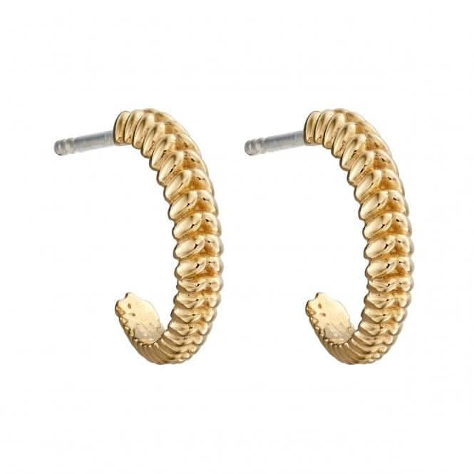 Elements Silver Wheat Hoop Earrings E5703