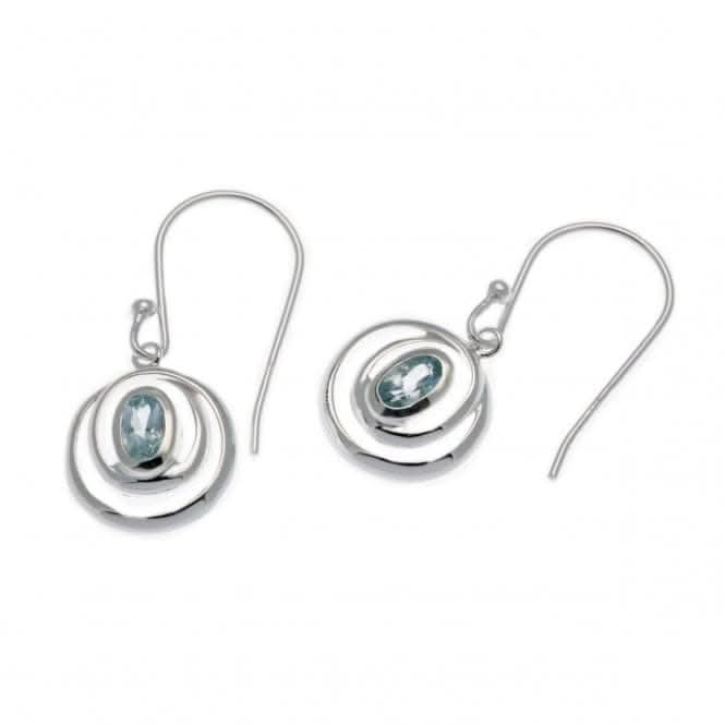 Elements Sterling Silver Sky Blue Topaz Double Loop Earrings E4420T