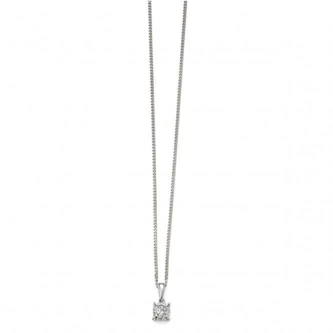 Elements White Gold Diamond Cluster Pendant GP906Z475GN193