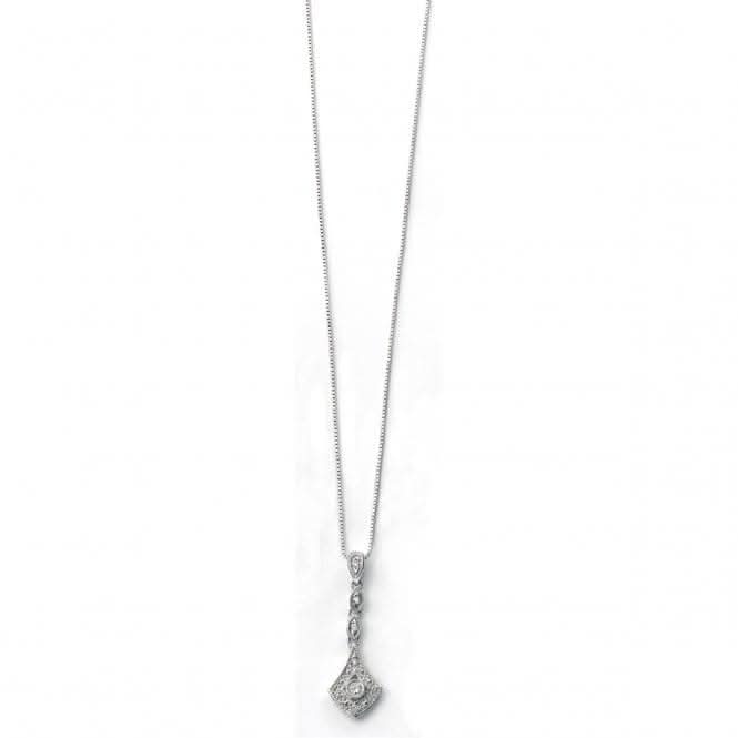 Elements White Gold Vintage Drop Pendant Diamonds GP689Z475GN063