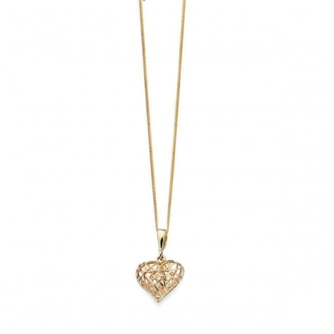 Elements Yellow Gold Caged Heart Pendant GP824Z475GN202 Acotis