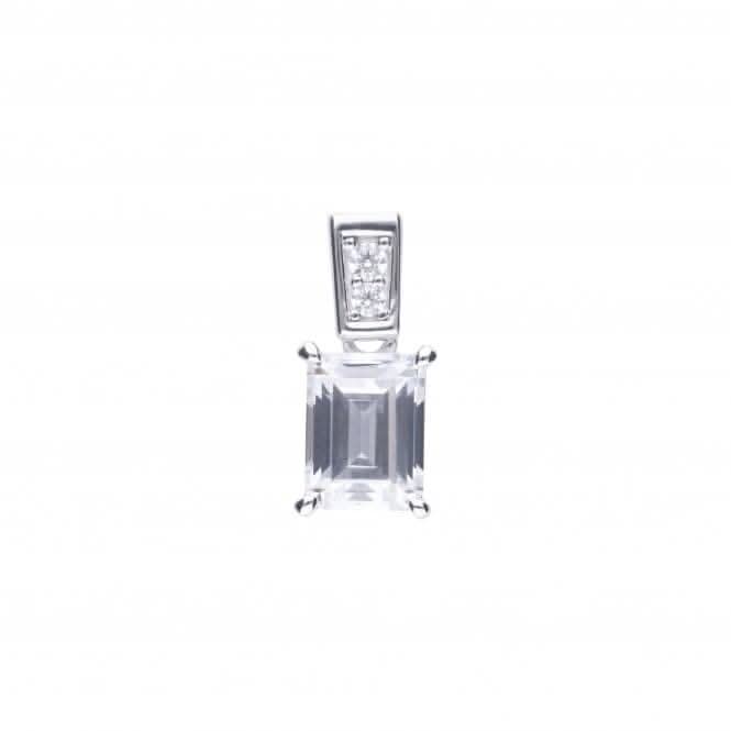 Emerald Round Cut Cubic Zirconia Pendant P4784