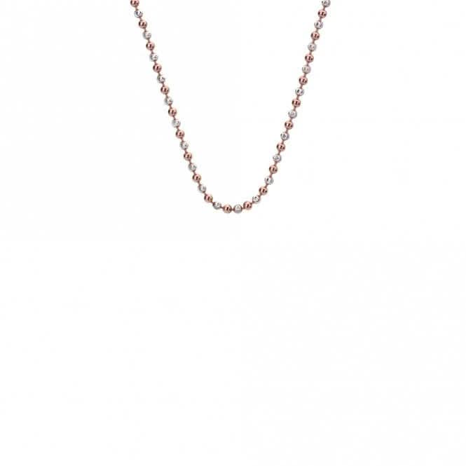Emozioni 18"  Silver and Rose Gold Bead Chain CH019