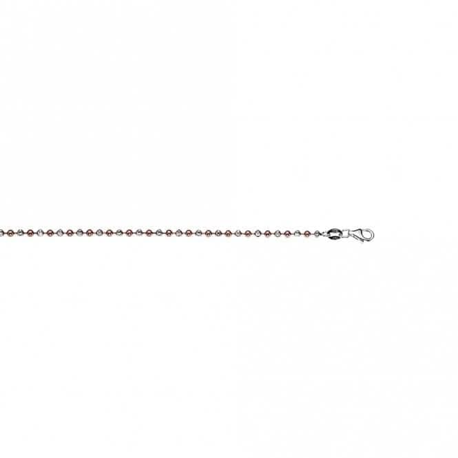 Emozioni 18" Silver and Rose Gold Bead Chain CH019EmozioniCH019