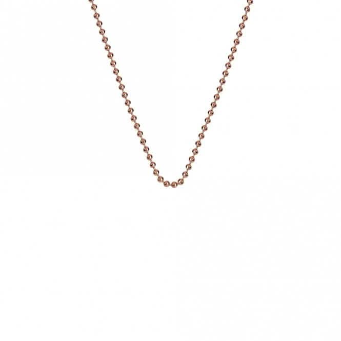 Emozioni 24" Rose Gold Plated Sterling Silver Bead Chain CH052