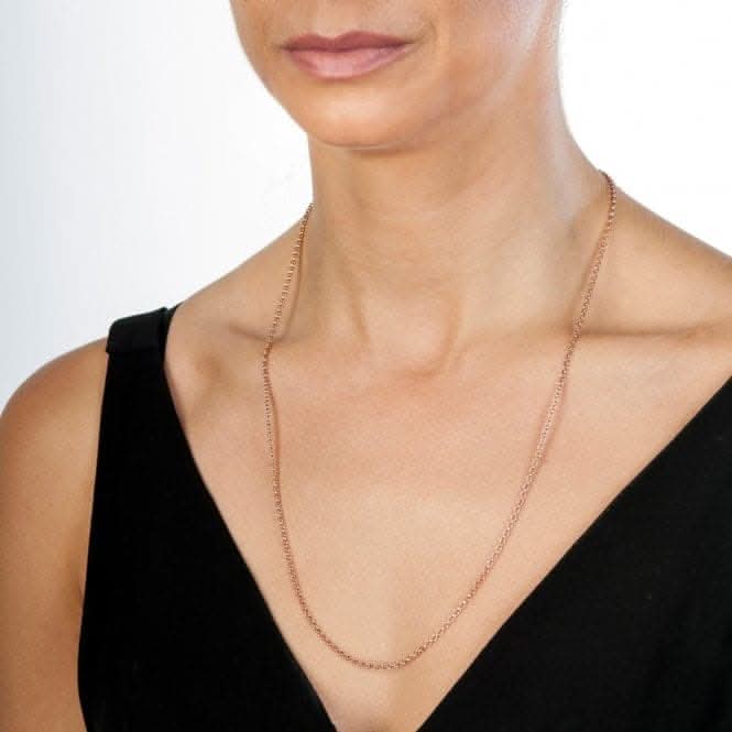 Emozioni 24" Rose Gold Plated Sterling Silver Belcher Chain CH054