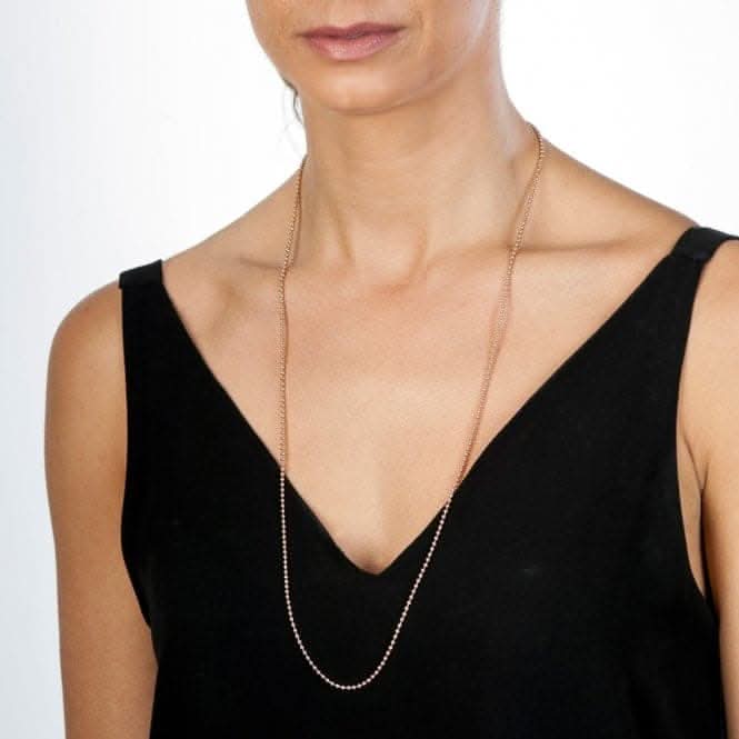 Emozioni 30" Rose Gold Plated Silver Bead Chain CH008