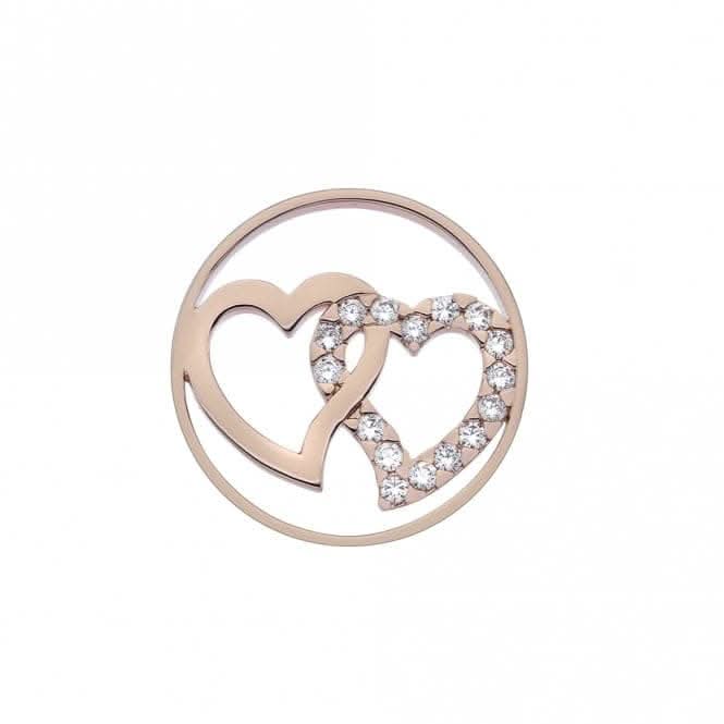 Emozioni Double Heart Coin 33mm EC423