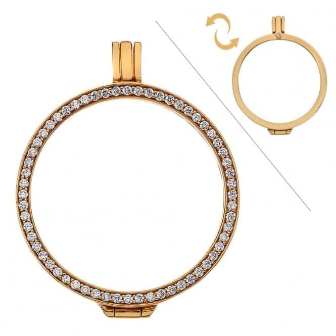 Emozioni Yellow Gold Plated Reversible Coin Keeper EK010