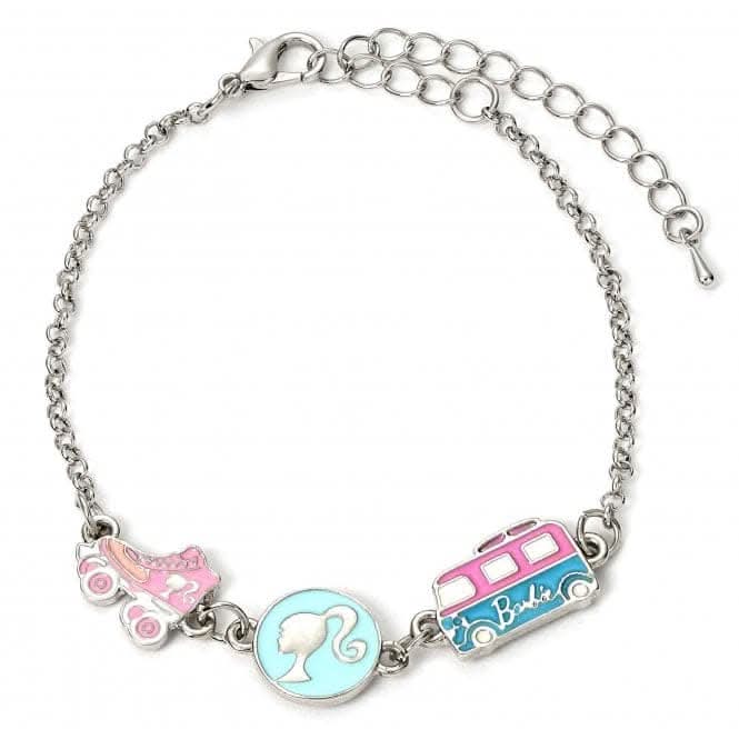 Enamelled Fun Silhouette Skate Camper Van Charm Bracelet BMCB0009