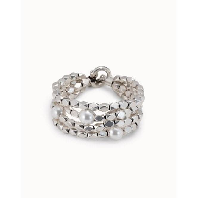 Endpearl White Metal Pearl Shell BraceletUNOde50PUL2100BPLMTL0L