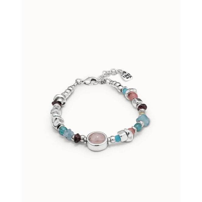 Energy + Multicolor Crystal Natural Stone BraceletUNOde50PUL1848MCLMTL0M