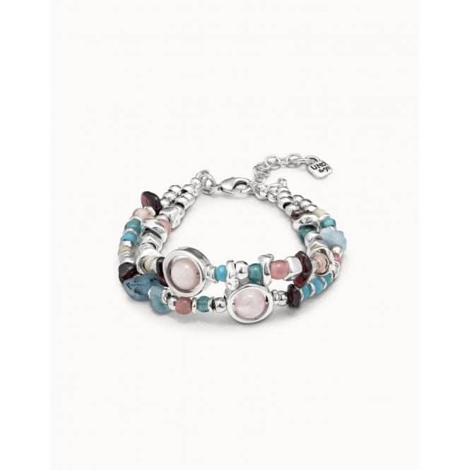 Energy ++ Multicolor Crystal Natural Stone BraceletUNOde50PUL1847MCLMTL0M