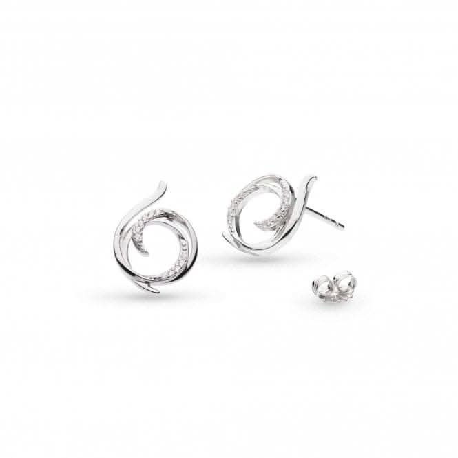 Entwine Helix Wrap Pave Stud Earrings 30235CZ