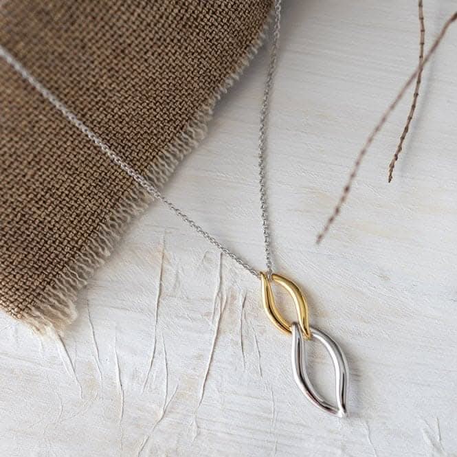 Entwine Twine Link Duo Golden Necklace 91142GRP