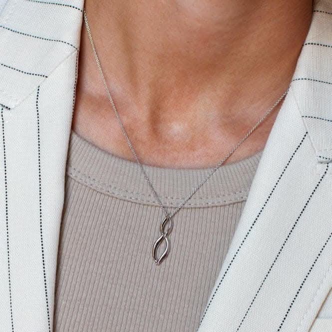 Entwine Twine Link Duo Petite Necklace 91141RP