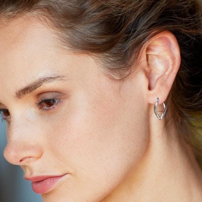 Entwine Twine Link Hoop Earrings 61141RP