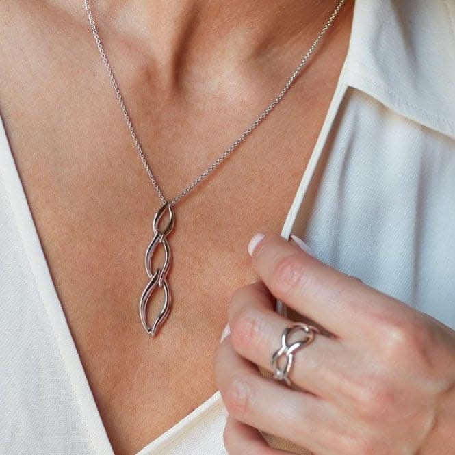 Entwine Twine Link Trio Necklace 91143RP