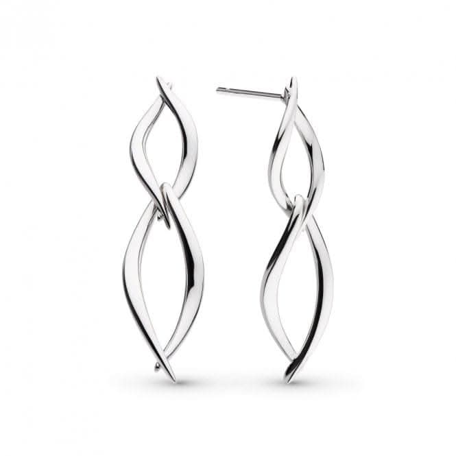 Entwine Twine Twist Duo Link Drop Earrings 60229RP