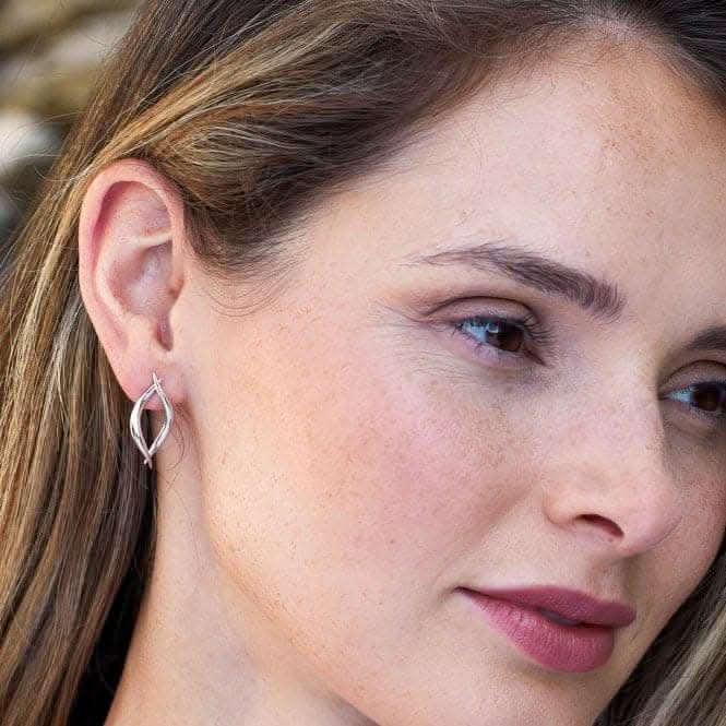 Entwine Twine Twist Link Stud Earrings 40228RP