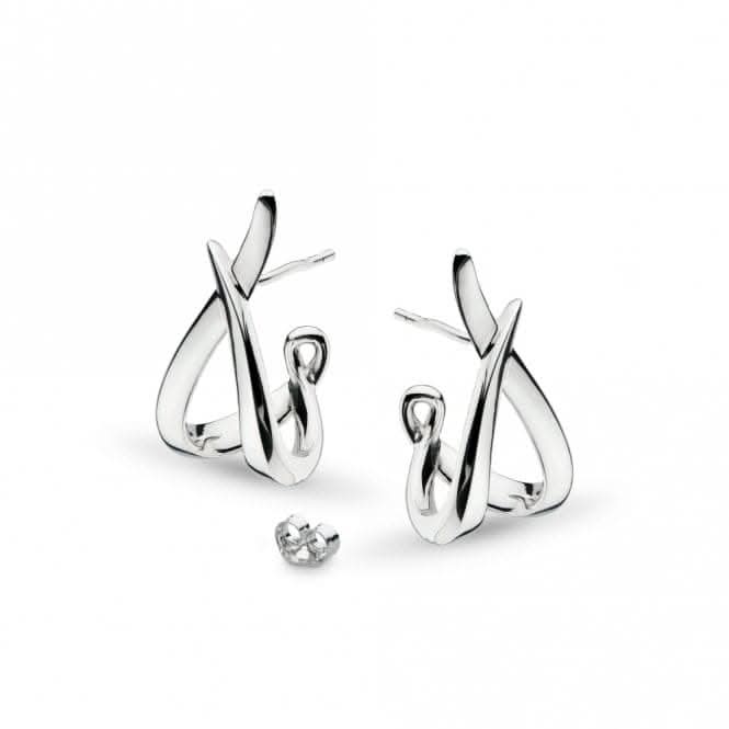Entwine Twine Twist RP Semi Hoop Stud Earrings 40224RP