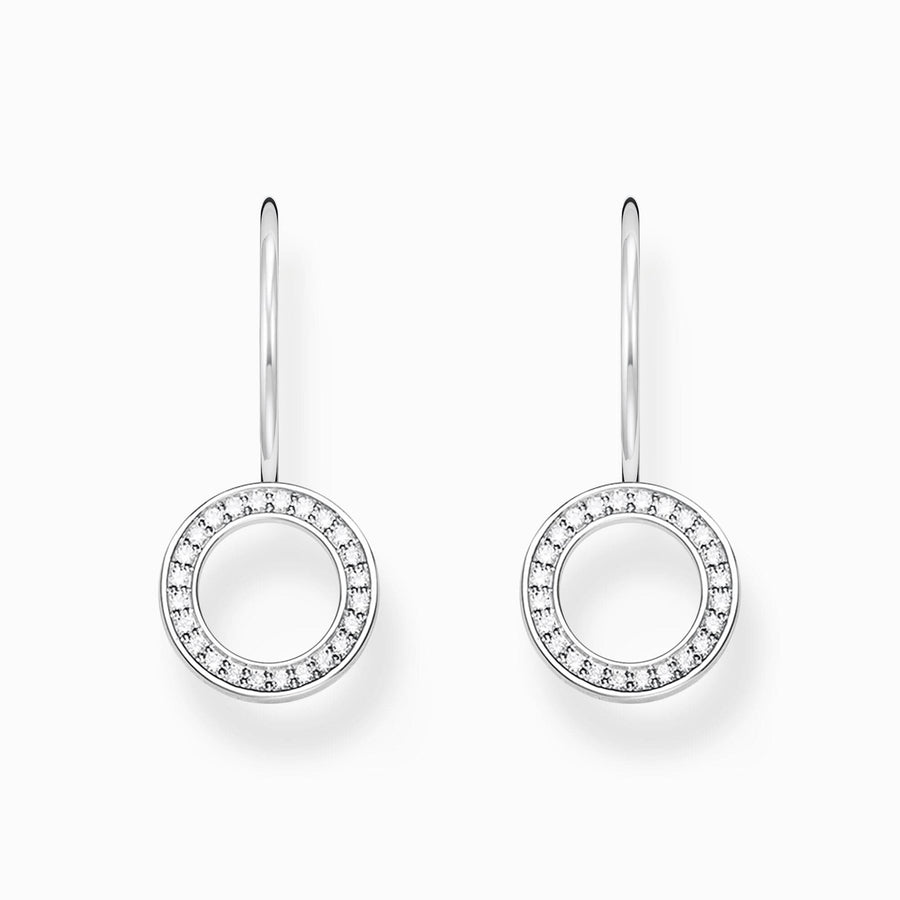 Essentials Sterling Silver Circular-Shaped Zirconia Earrings H2291-051-14