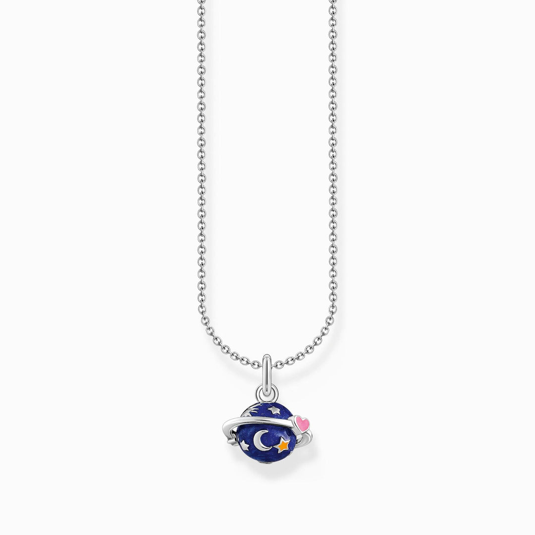 Essentials Sterling Silver Colourful Enamel Saturn Necklace KE2272 - 041 - 7 - L45VThomas Sabo Sterling SilverKE2272 - 041 - 7 - L45V