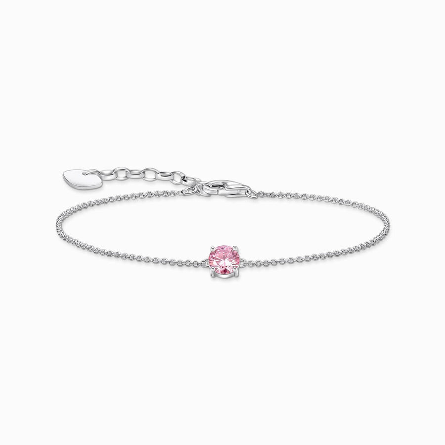 Essentials Sterling Silver Pink Zirconia Bracelet A2156-051-9-L19V