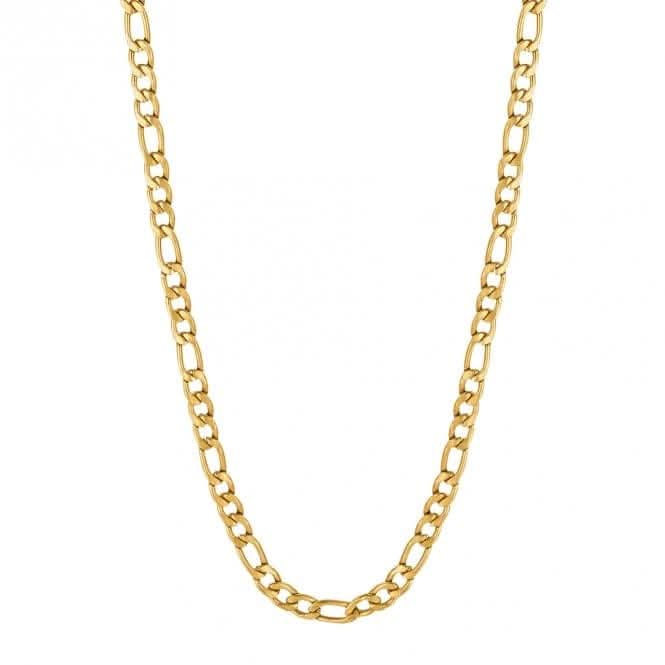 Figaro Link Chain Gold Plated Necklace N4545Fred BennettN4545