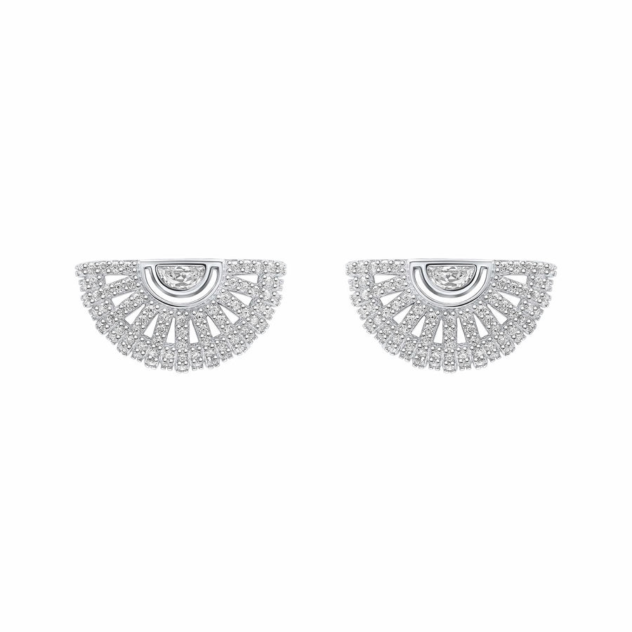 Fiorelli Silver Earrings Clear Cubic Zirconia E6452C