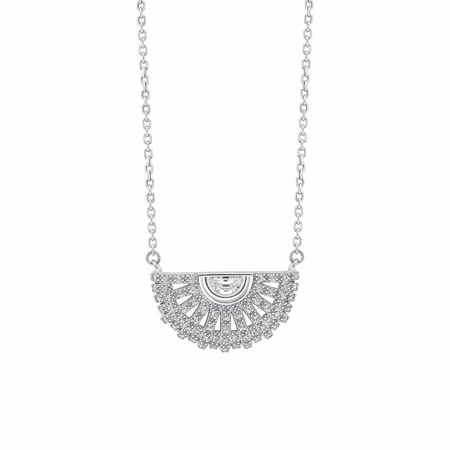 Fiorelli Silver Clear Cubic Zirconia Necklace N4608C