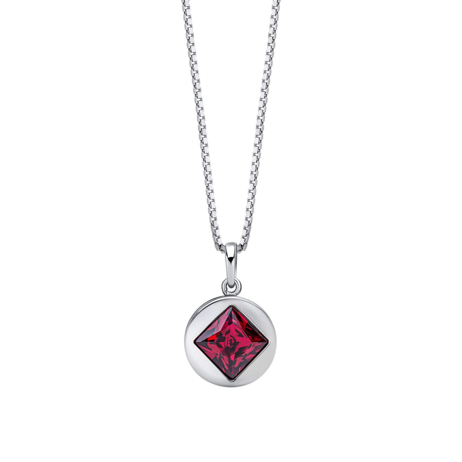 Fiorelli Silver Fuchsia Crystal Pendant P5438P