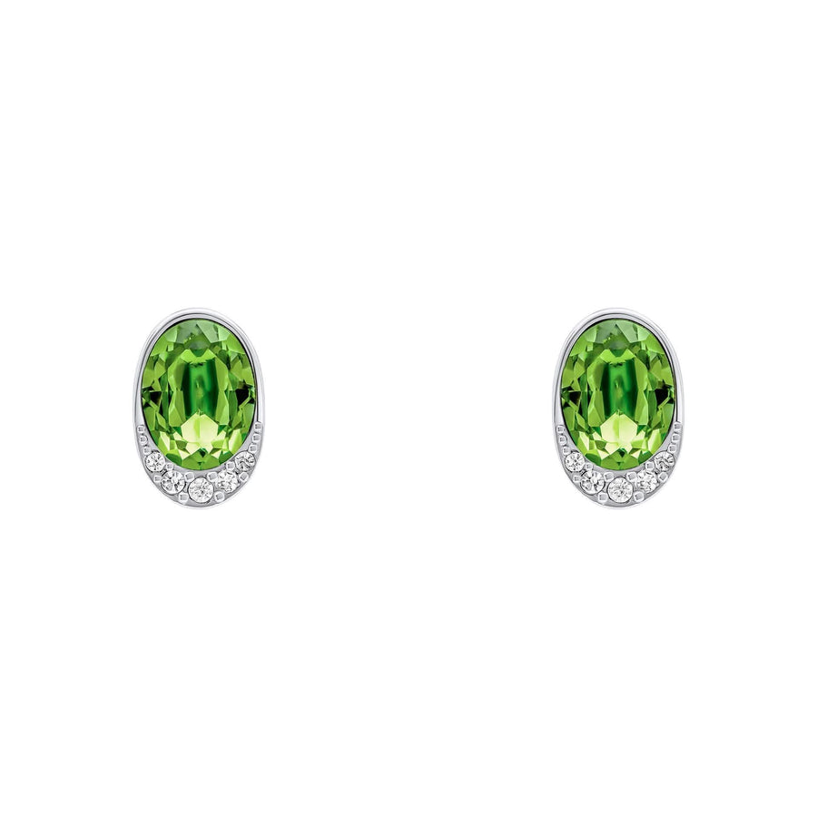 Fiorelli Silver Earrings Peridot Crystal E6464G