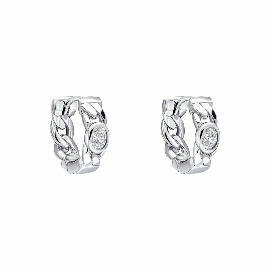 Fiorelli Silver Earrings White Cubic Zirconia E6460C