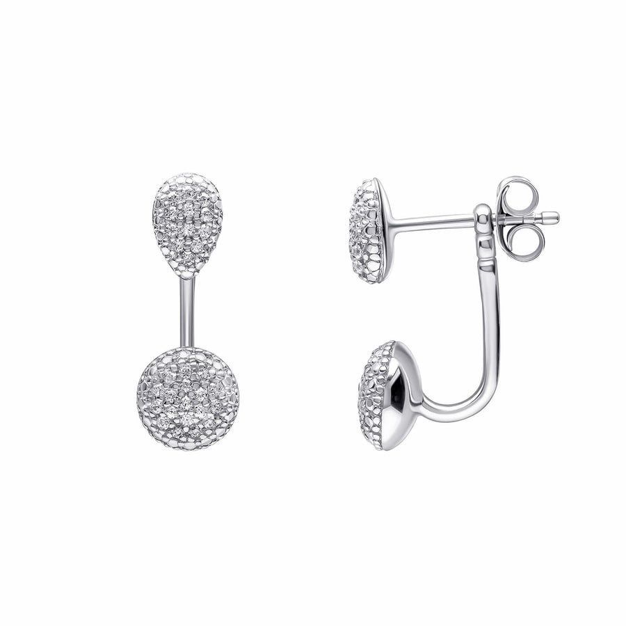 Fiorelli Silver Earrings White Cubic Zirconia E6463C