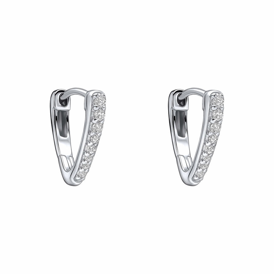 Fiorelli Silver Earrings White Cubic Zirconia E6501C