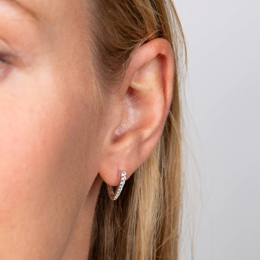 Fiorelli Silver Earrings White Cubic Zirconia E6501C