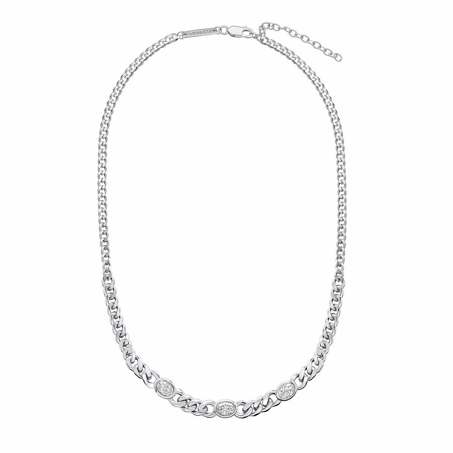 Fiorelli Silver White Cubic Zirconia Necklace N4618C