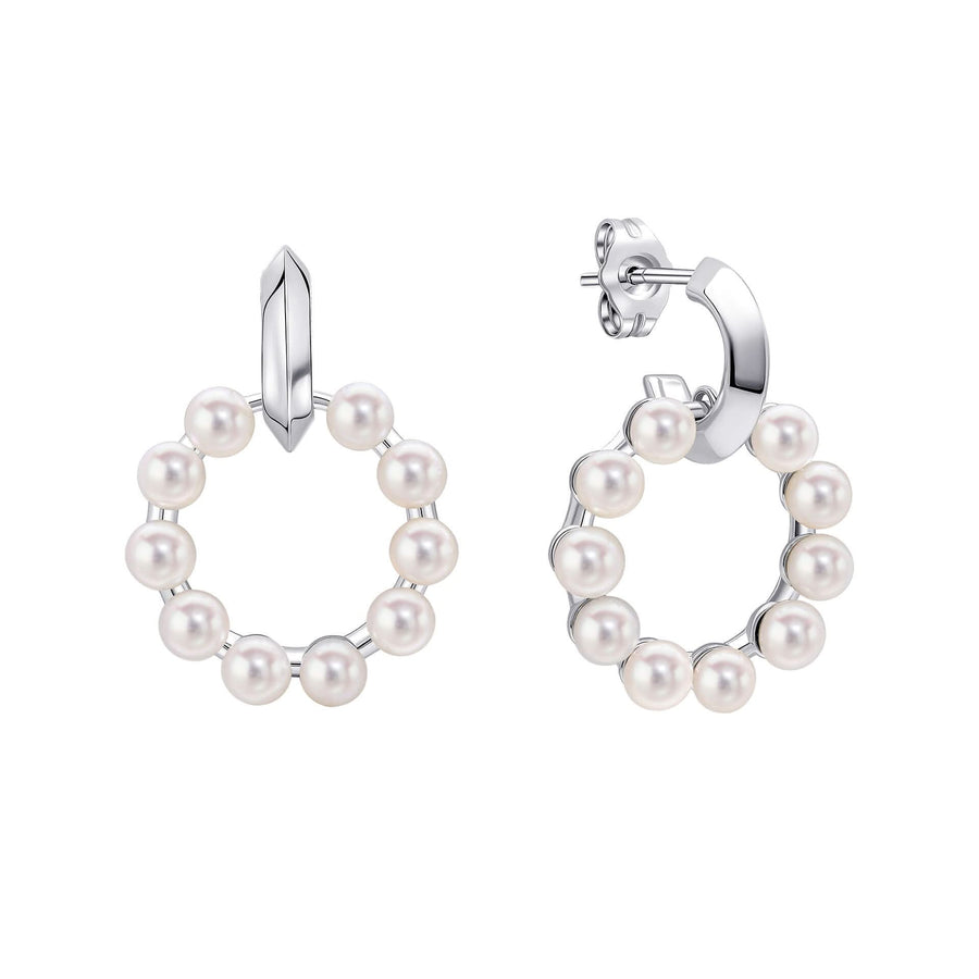 Fiorelli Silver Earrings White Freshwater Pearl E6456W