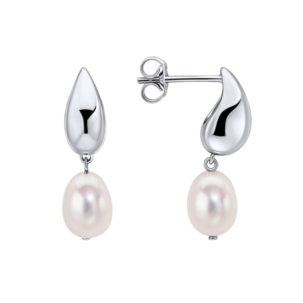 Fiorelli Silver White Freshwater Pearl Earrings E6503W