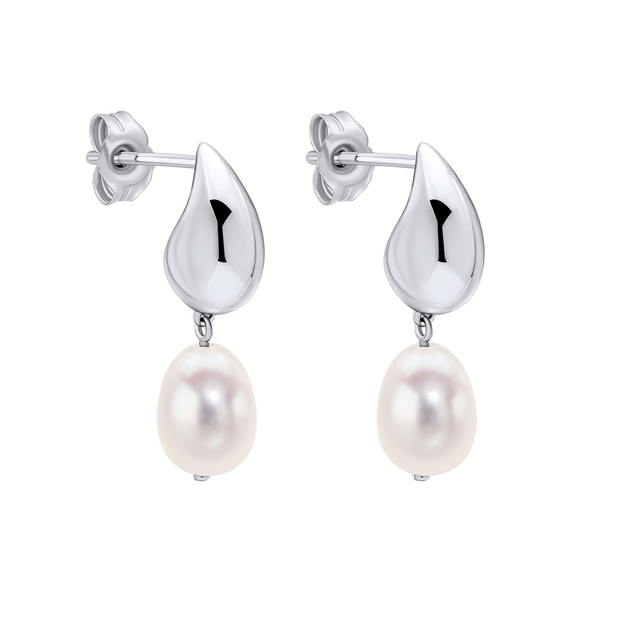 Fiorelli Silver White Freshwater Pearl Earrings E6503W